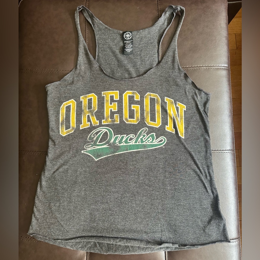 Oregon Ducks Gray Tank Top